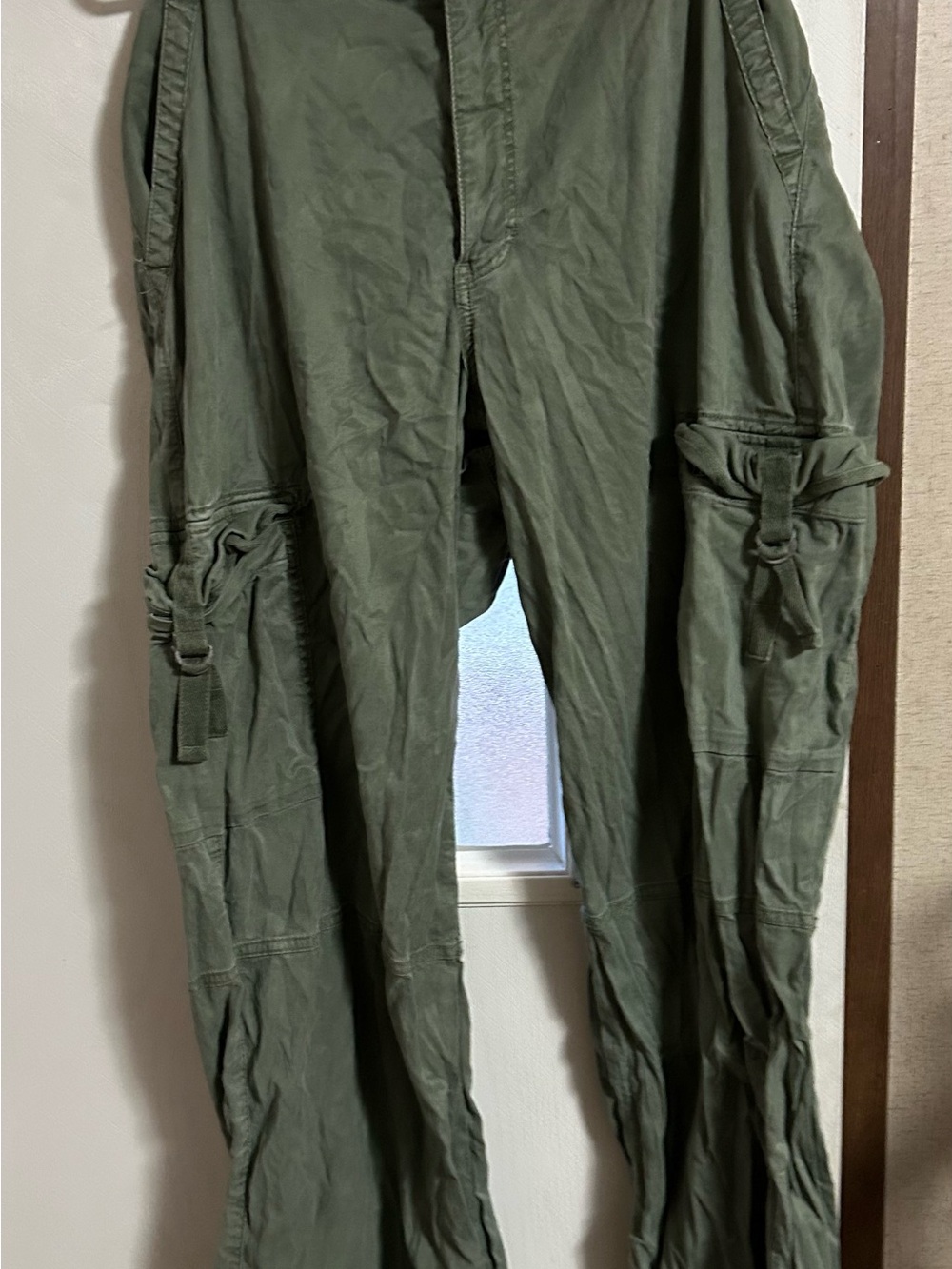 American Eagle Outfitters Olive Green Cargo Flare Pants